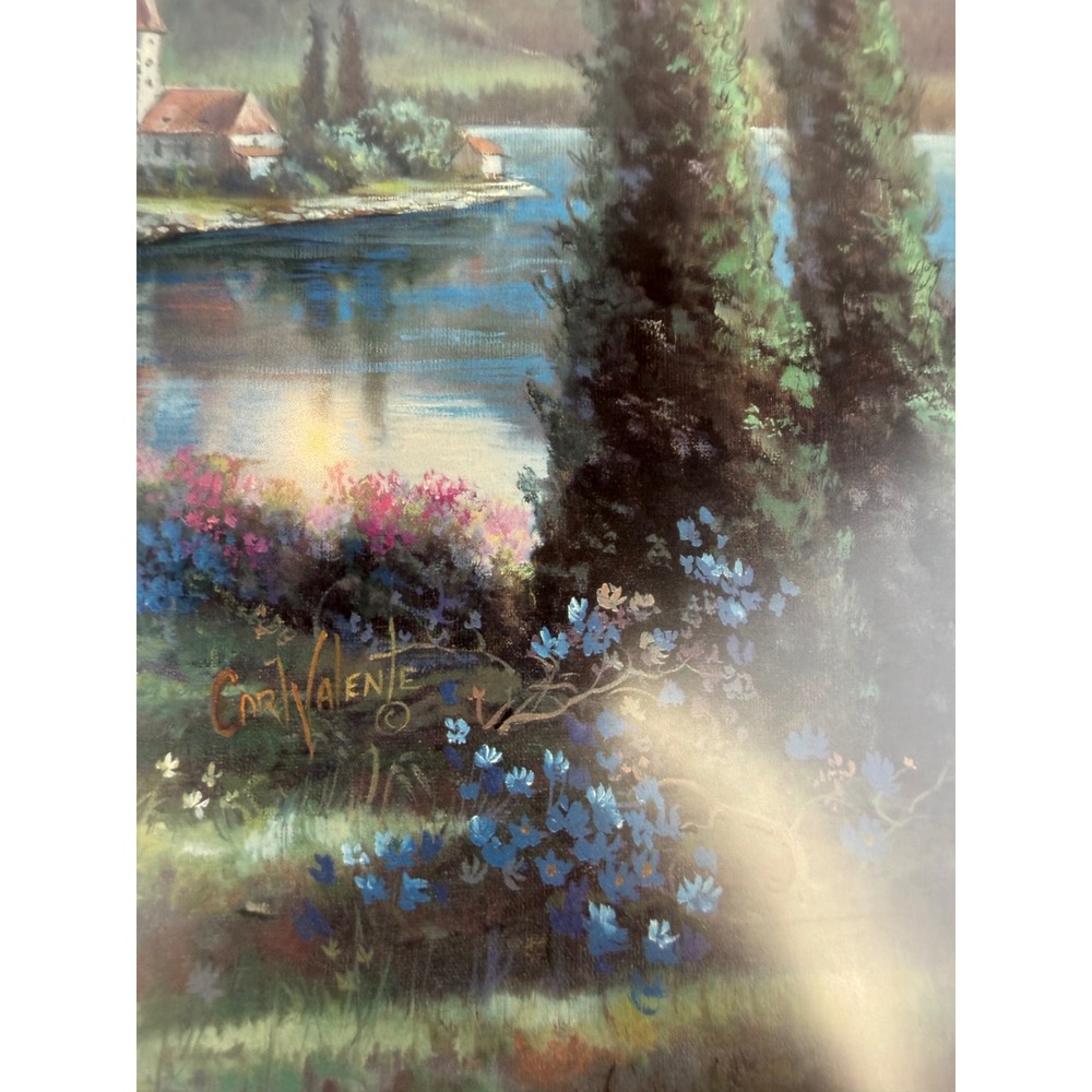 Vintage Granny Cottage Country Framed Print 2479/2480 Chalet Mountain Lake 23x19 - Picture 5 of 9